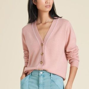 Veronica Beard Arta Cashmere Cardigan in Pink